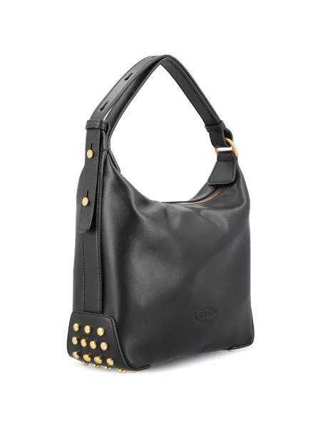 Bőr pöttyös shopper táska Tod's fekete