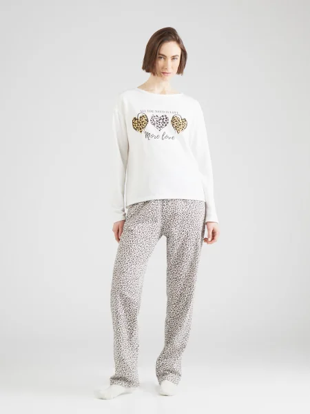 Trendyol Pijama maro / galben pastel / negru alb
