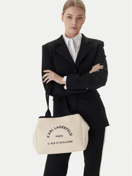 KARL LAGERFELD Kabelka Béžová biela