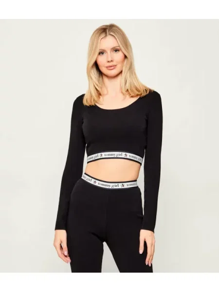 Tommy Hilfiger Top | Cropped Fit negru