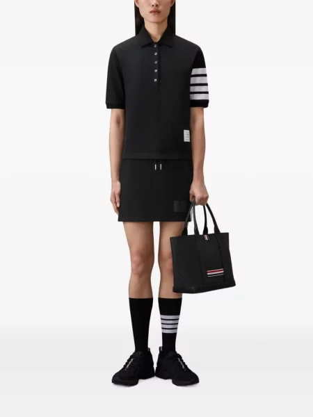 Fusta mini Thom Browne din jerseu clasică negru