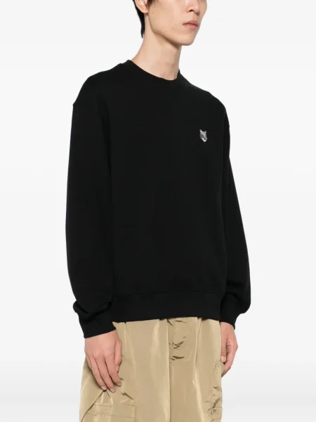 Hanorac Maison Kitsune cu broderie negru