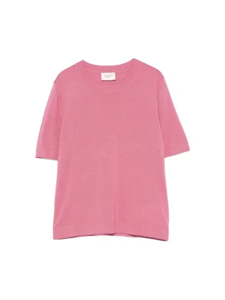 Dzianinowy sweter Weekend Max Mara różowy