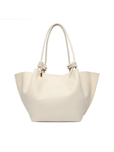 Geantă shopper Coccinelle din piele alb