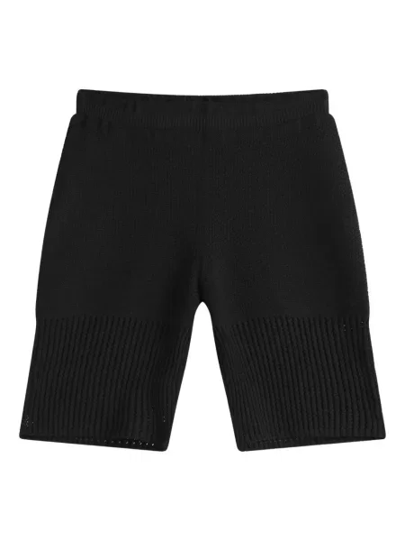 Pletené žebrované kraťasy Homme Plissé Issey Miyake černé