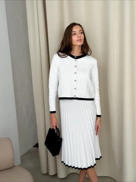 Спідниця міді ART KNIT білий