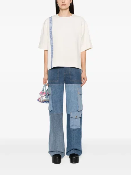 Lininis raštuotas marškinėliai Jw Anderson