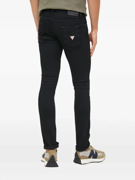Blugi Guess cu autograf negru
