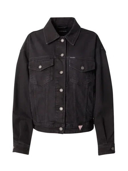 GUESS JEANS Geacă de primăvară-toamnă denim negru