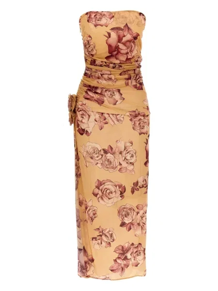 Rochie Magda Butrym de costum maro