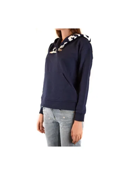 Bluza z kapturem Karl Lagerfeld z kapturem niebieska