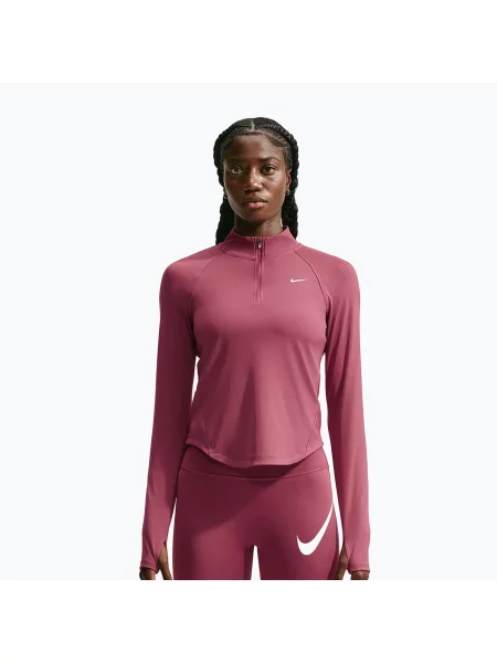 Bluză pentru femei de alergare Nike Tempo Dri-Fit Zip pink smoke roz
