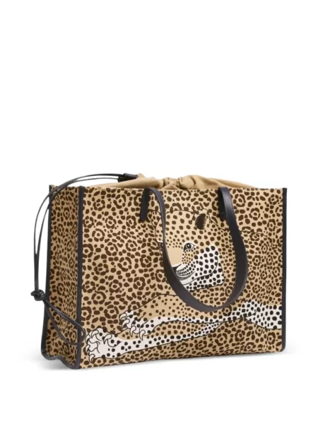 Geantă Inoui Editions cu imagine cu model leopard