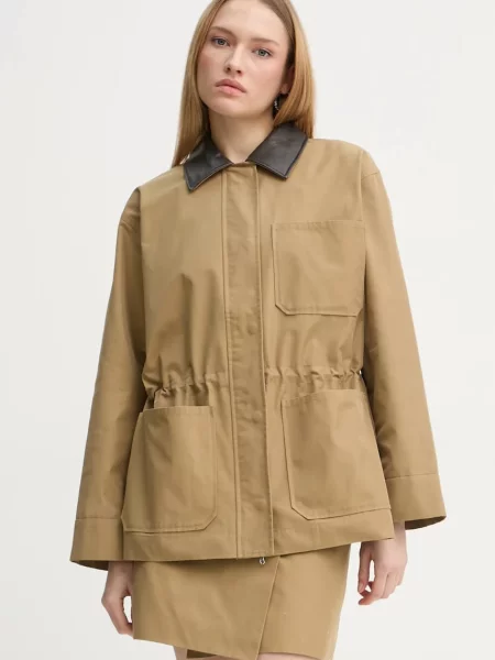 Rövid kabát Bruce női átmeneti oversize zöld