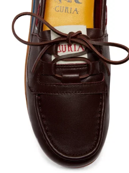 Pantofi loafer Lili Curia din piele roșu