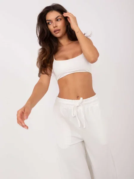 Pantaloni Relevance alb