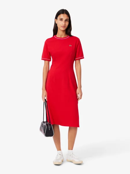 Сукня міді Lacoste червоний