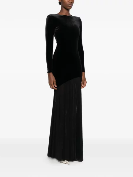 Rochie maxi Chiara Boni La Petite Robe de catifea negru
