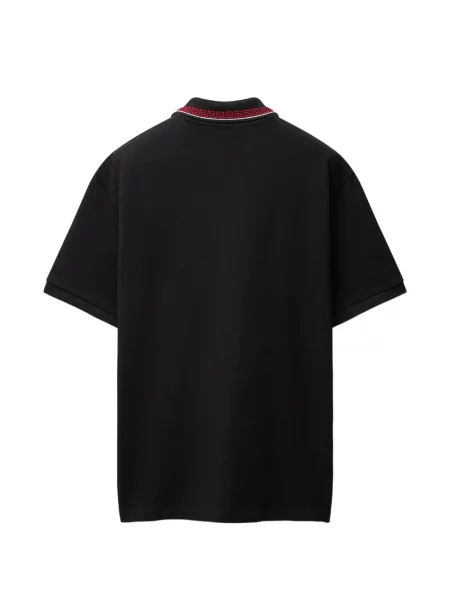 Tricou polo Versace cu autograf negru