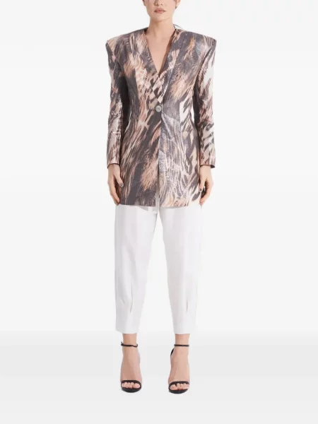 Μπλέιζερ Tessitura Body Couture με σχέδιο καφέ
