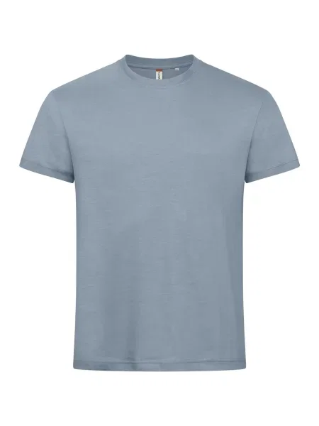 Clique Basic-T T-shirt dopasowany z bawełny – light blue niebieska