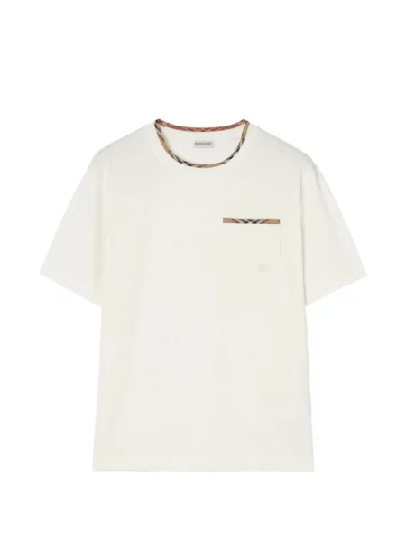 Tricou Burberry în carouri alb