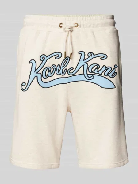 Szorty z dzianiny dresowej o kroju regular fit z wyhaftowanym logo Karl Kani