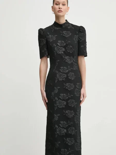 Rotate rochie midi mulata negru