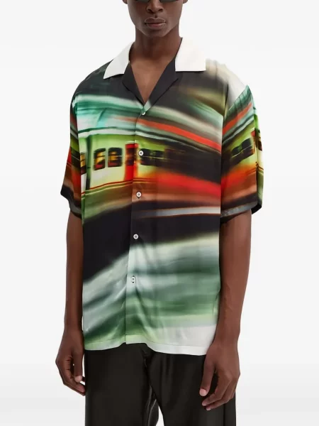 S límcem košile Msgm s potiskem černá