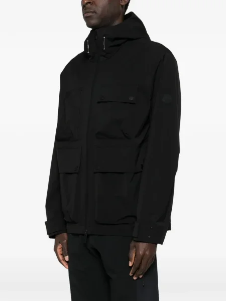 Geacă Moncler cu glugă negru