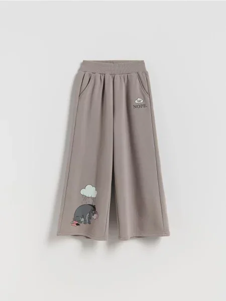 Reserved Pantaloni tricotati Winnie the Pooh gri-închis gri