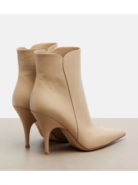 Cizme scurte Gianvito Rossi din piele bej