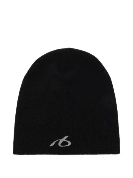 Căciulă Balenciaga cu broderie de lână negru
