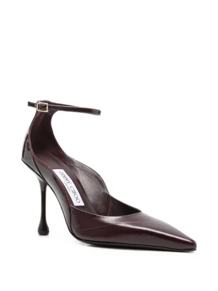 Pantofi cu toc Jimmy Choo cu bretele roșu