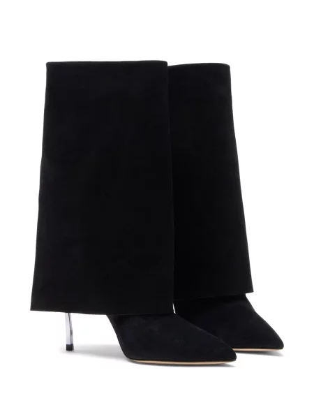 Cizme scurte Casadei din piele de căprioară negru