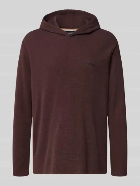 Bluza o kroju relaxed fit z mieszanki bawełny model Waffle LS' Boss