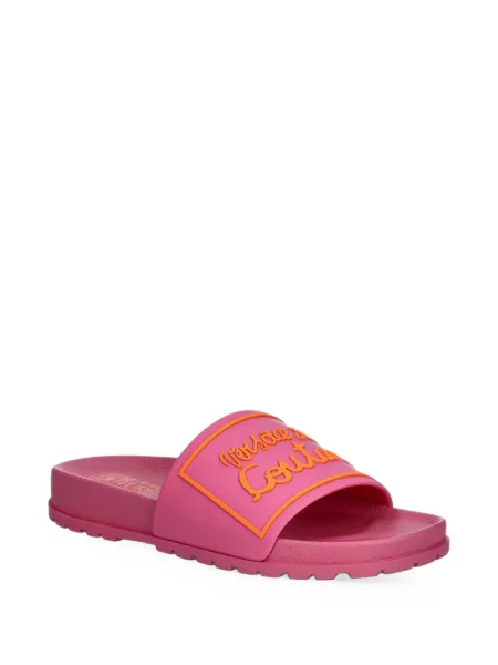 Papuci Versace Jeans Couture cu autograf roz