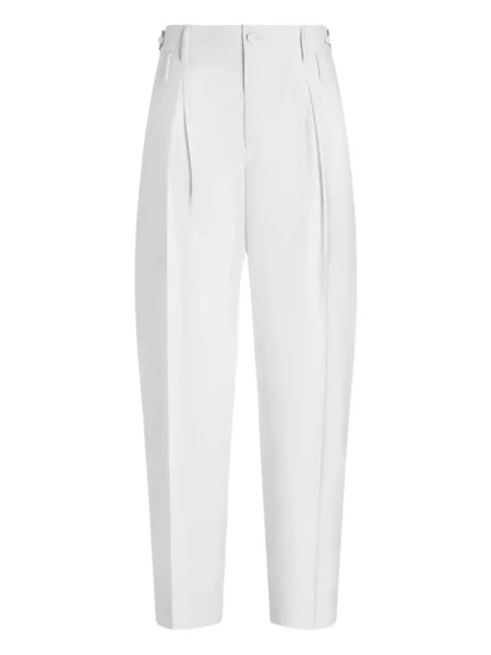 Pantaloni Dolce & Gabbana plisate alb