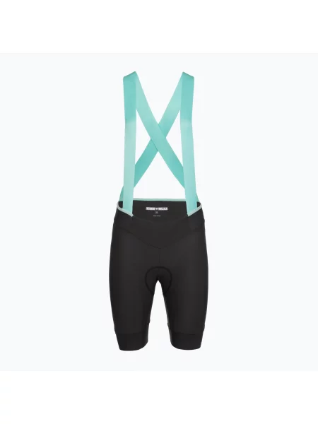 Női kerékpáros rövidnadrág Castelli Prima 2 DT W dark grey/pool blue. Méret: S szürke