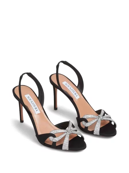 Pantofi cu toc Aquazzura slingback negru