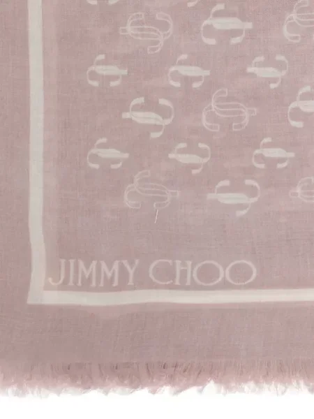 Fular Jimmy Choo cu imagine roz