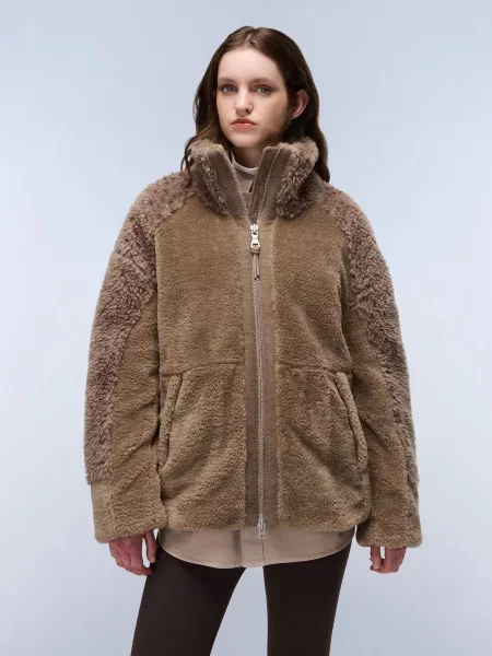 Демісезонна куртка Napapijri тауп акрил/поліестер