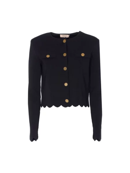 Kardigan Twinset z autografem czarny