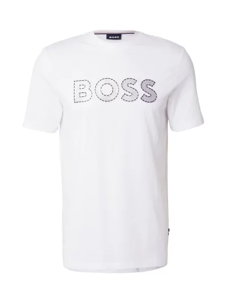 BOSS Tricou C-Thompson grej / negru alb
