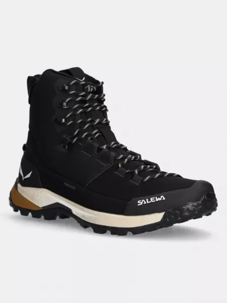 Salewa pantofi Puez Winter Mid PTX barbati negru izolat gri