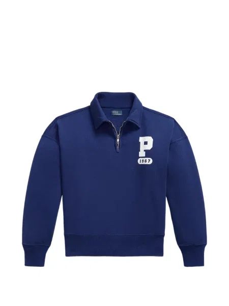 Плетени подрязан ръкавици Polo Ralph Lauren бродирани кафяво