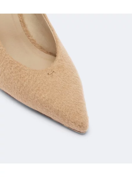 Pantofi cu toc Max Mara din piele de căprioară maro