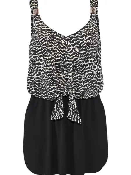 LASCANA Costum de baie întreg negru alb