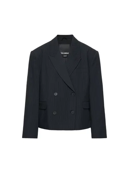Pull&Bear Sacou albastru marin alb