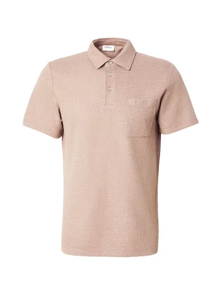 S.Oliver Tricou maro mokka alb